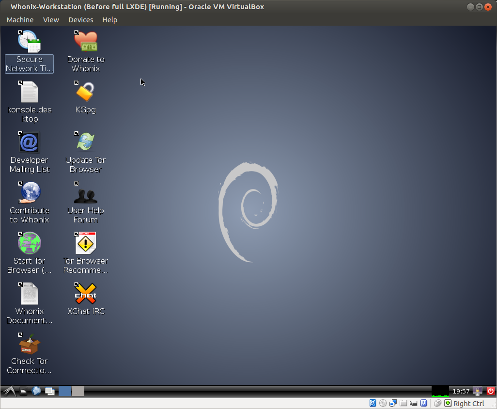 LXDE Whonix Desktop