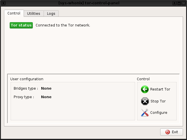 Tor Controller GUI Control Panel