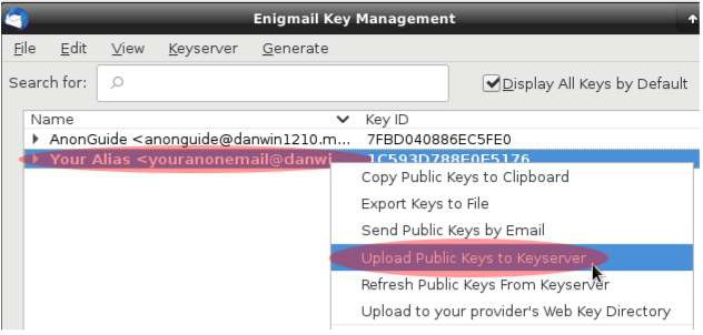 Generate Email Encryption Public Key