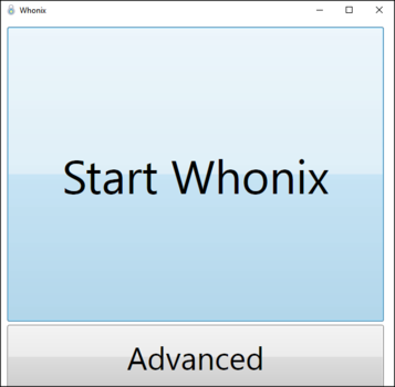 Whonix User Interface start.png