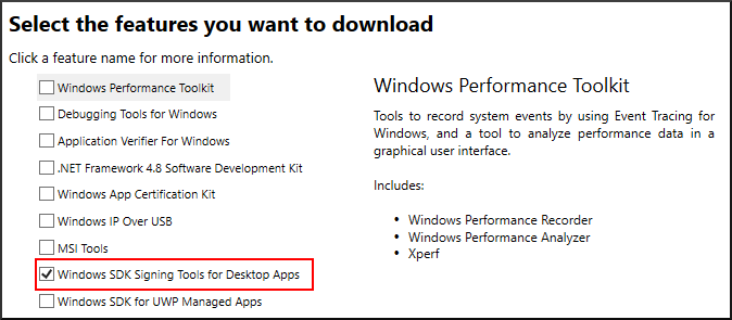 File:Select sdk features for download.png