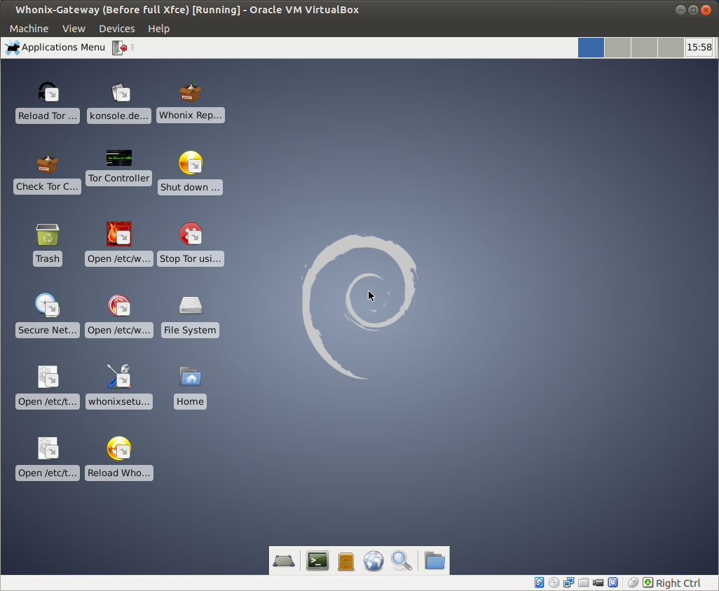 Xfce Whonix Screenshot