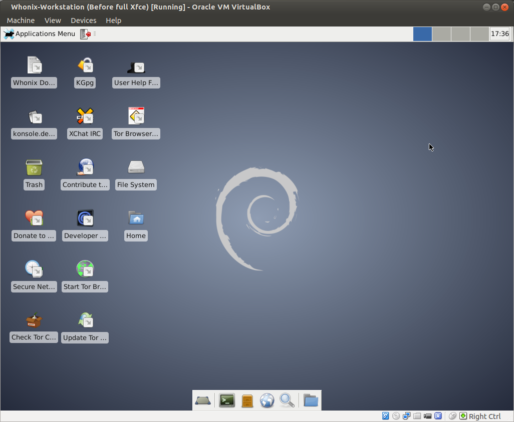 XFCE Whonix ™ Desktop Debian Background