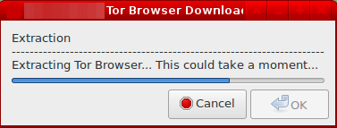 Tor Browser Downloader (Whonix) Extracting.