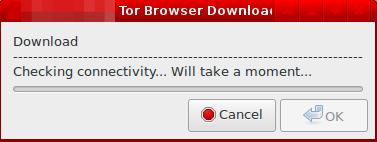 Tor Browser Downloader (Whonix) checking for updates.