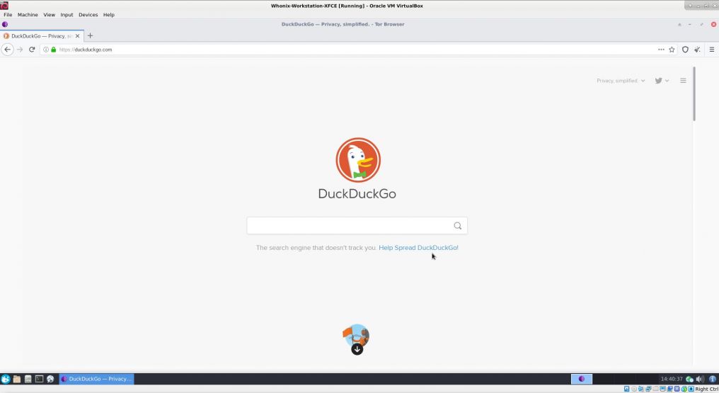 Tor Browser with duckduckgo