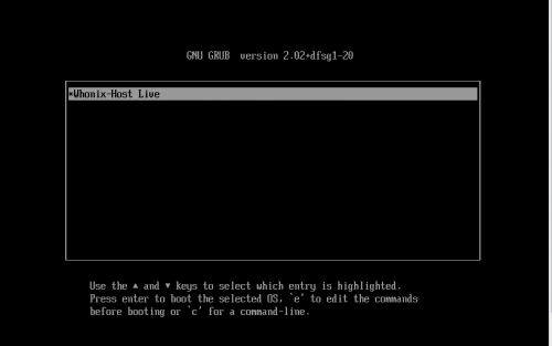 Whonix-Host GRUB bootloader (EFI mode)